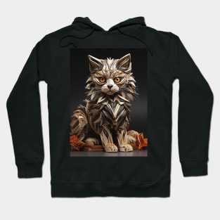 Fold Art Style Cat Hoodie